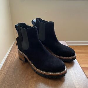Black Suede Boots - Size 8.5 W